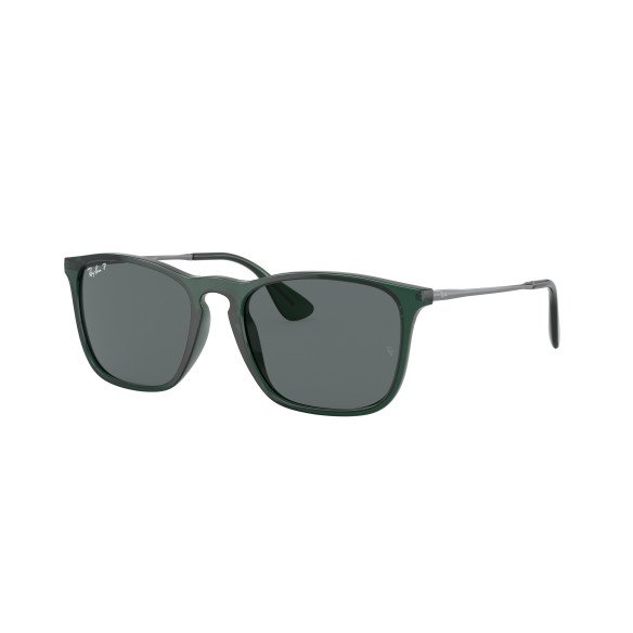 Lunettes de Soleil Ray-Ban RB4187 CHRIS 666381 TRANSPARENT GREEN-54/18
