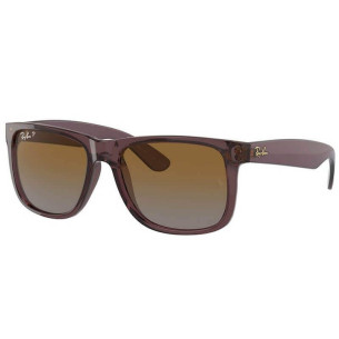 Lunettes de Soleil Ray-Ban RB4165 JUSTIN 6597T5 TRANSPARENT DARK BROWN-55/16