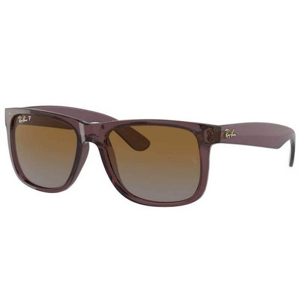 Lunettes de Soleil Ray-Ban RB4165 JUSTIN 6597T5 TRANSPARENT DARK BROWN-55/16