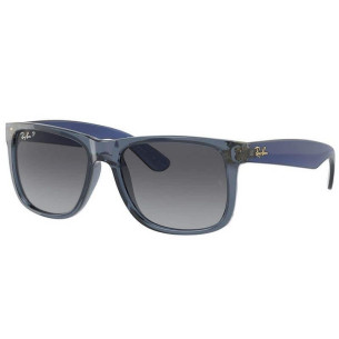 Lunettes de Soleil Ray-Ban RB4165 JUSTIN 6596T3 TRANSPARENT BLUE-55/16