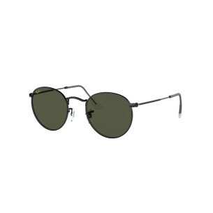 Lunettes de Soleil Ray-Ban RB3447 ROUND METAL 919931 BLACK-50/21