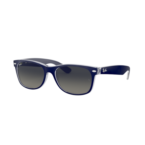 Lunettes de Soleil Ray-Ban RB2132 605371 MATTE BLUE ON TRANSPARENT-55/18