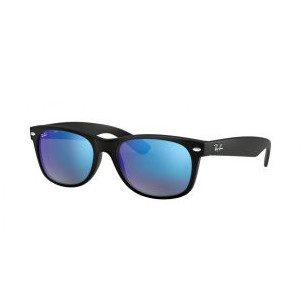 Lunettes de Soleil Ray-Ban RB2132 NEW WAYFARER 622/17 RUBBER BLACK-55/18